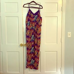 NWT Xhilaration Tropical Print Jumpsuit - L